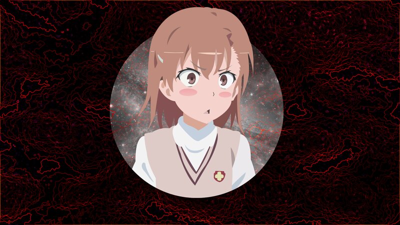 Anime Girl in Uniform — Brown, Dramatic, Galaxy Background