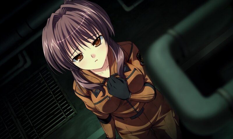 Anime Girl in Uniform — Brown, Dramatic, Night