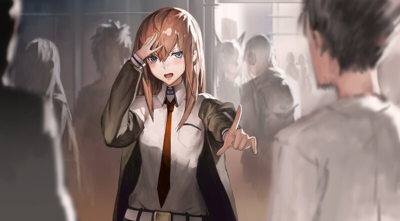 Anime Girl in Uniform — Brown, Dramatic, School Uniform