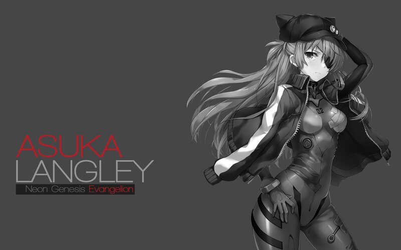 Anime Girl in Uniform — Gray, Dramatic, Digital Art, Long Hair