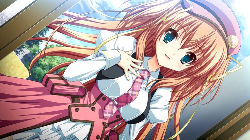 Anime Girl in Uniform — Pink, Calm