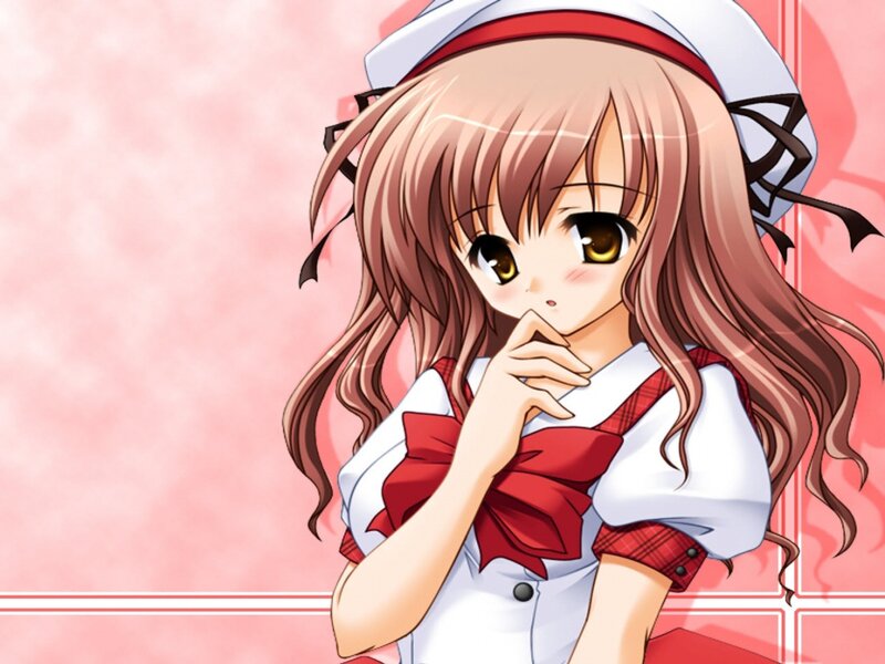 Anime Girl in Uniform — Pink, Innocent