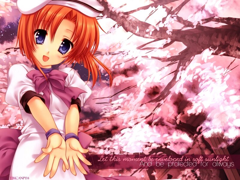 Anime Girl in Uniform — Pink, Serene