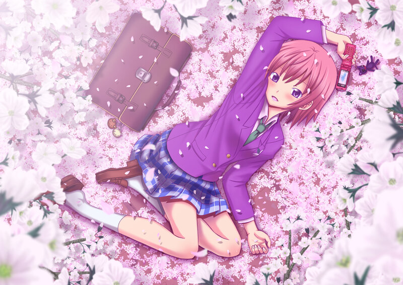 Anime Girl in Uniform — Pink