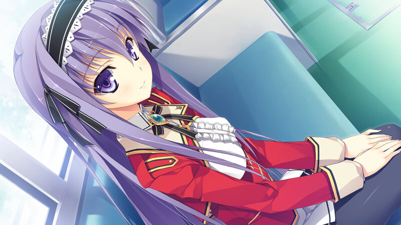 Anime Girl in Uniform — Purple, Calm, Morning