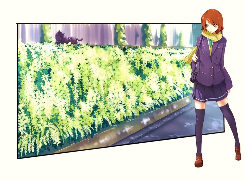 Anime Girl in Uniform — Purple