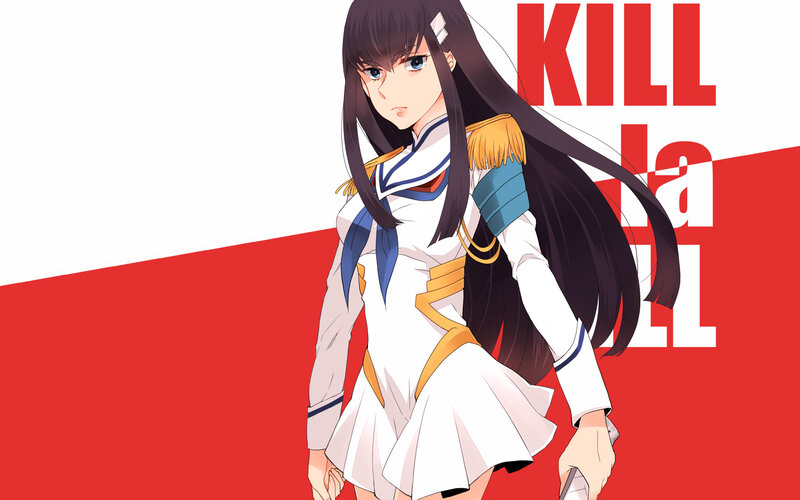 Anime Girl in Uniform — Red, Dramatic, Long Hair