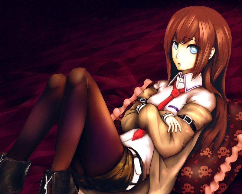 Anime Girl in Uniform — Red, Dramatic, School Uniform