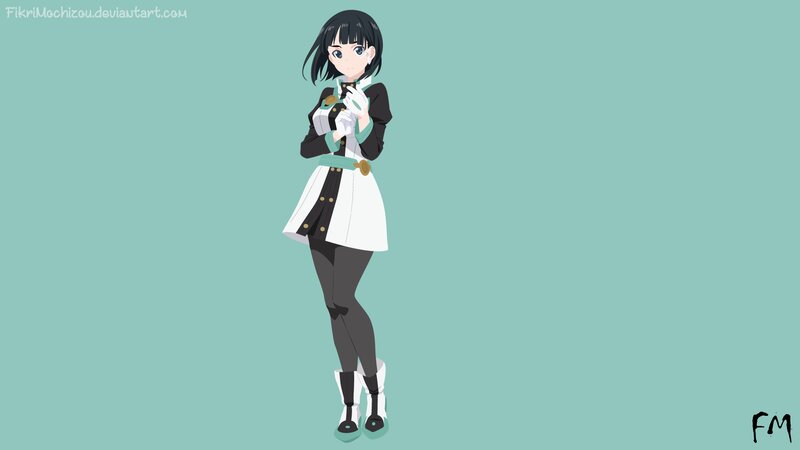 Anime Girl in Uniform — Teal