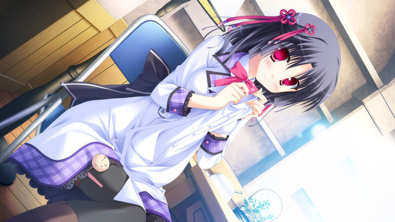 Anime Girl in Uniform — White, Calm