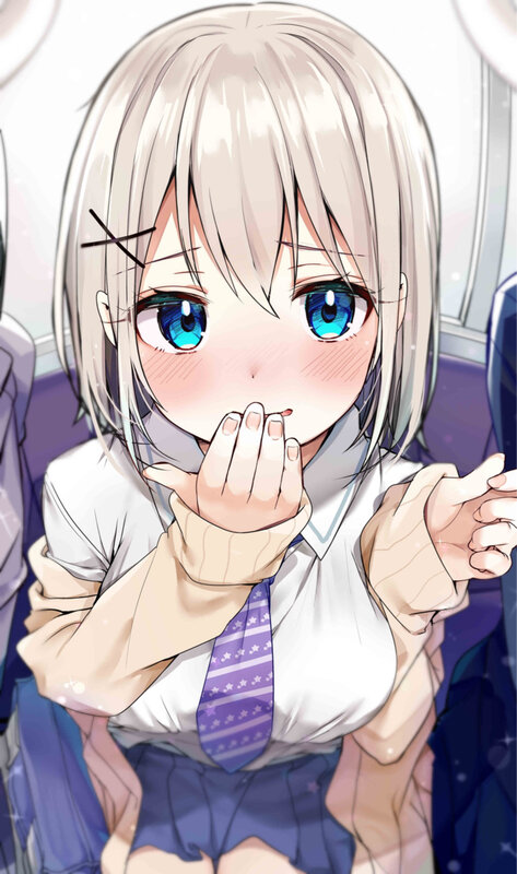 Anime Girl in Uniform — White, Innocent, School Uniform