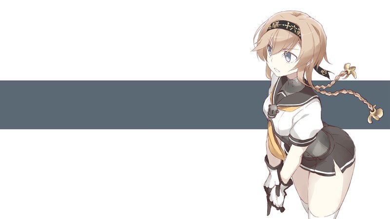 Anime Girl in Uniform — White, Neutral, Headband