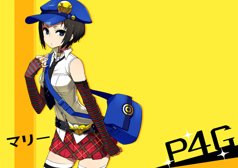 Anime Girl in Uniform — Yellow, Bright
