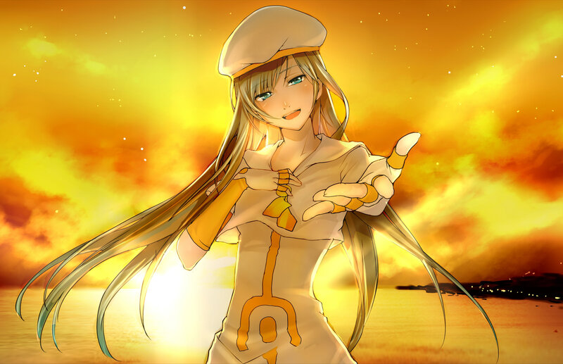 Anime Girl in Uniform — Yellow