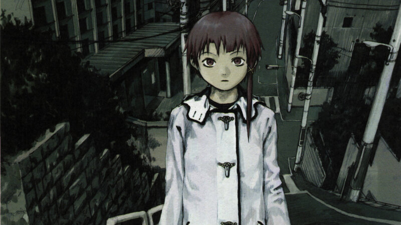 anime girl in urban alley