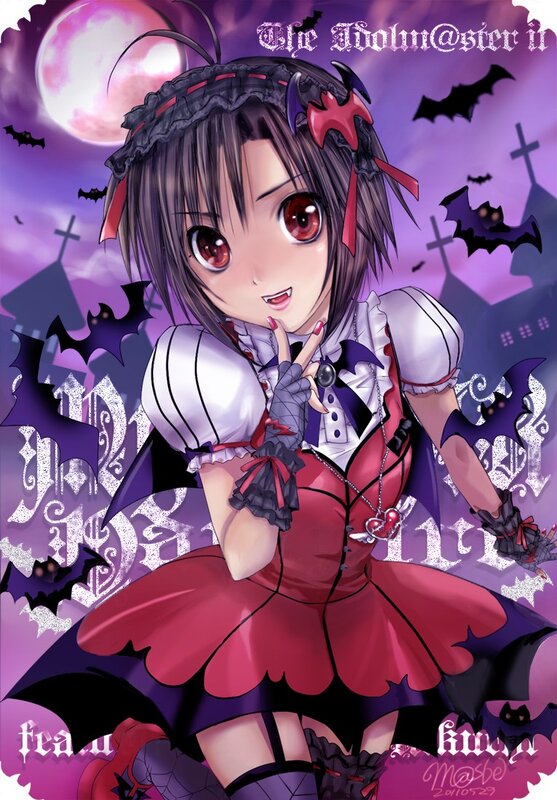 anime girl in vampire costume