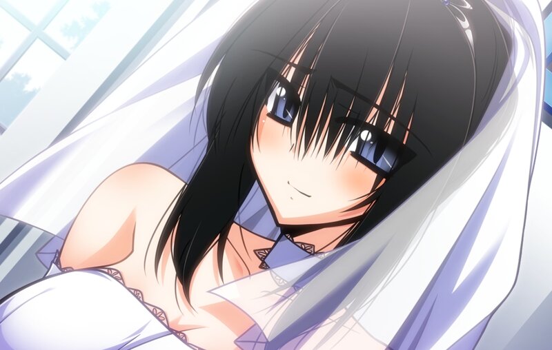 Anime Girl in Veil — White