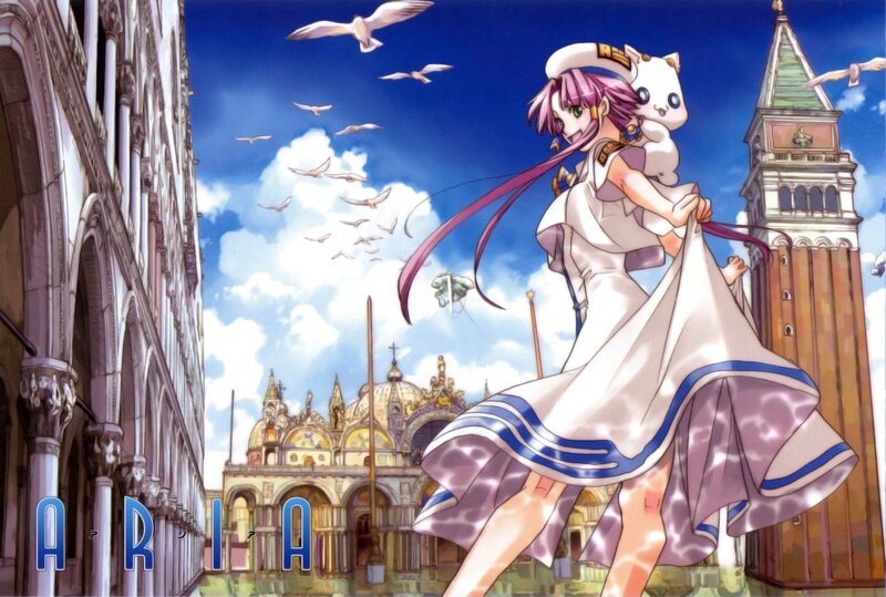 Anime girl in Venice