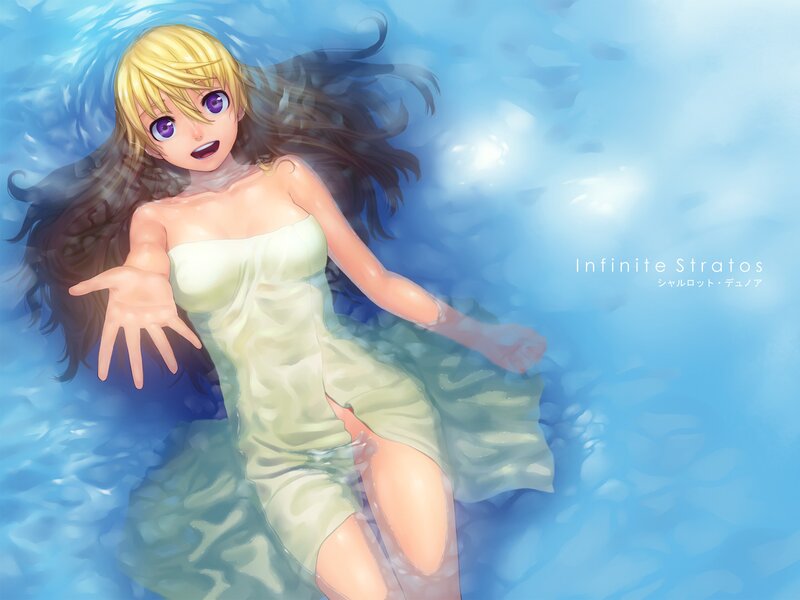 Anime girl in water