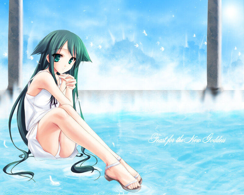 Anime girl in water