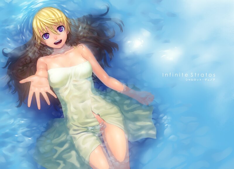 Anime girl in water