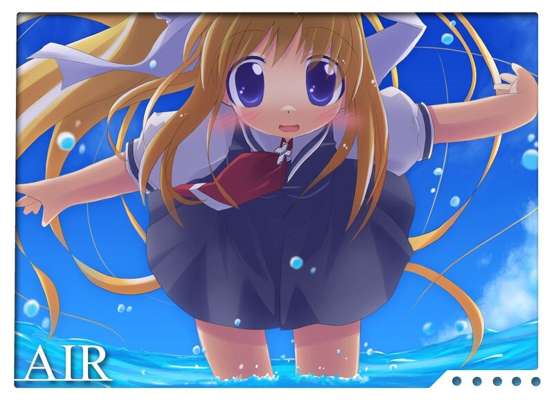 Anime girl in water
