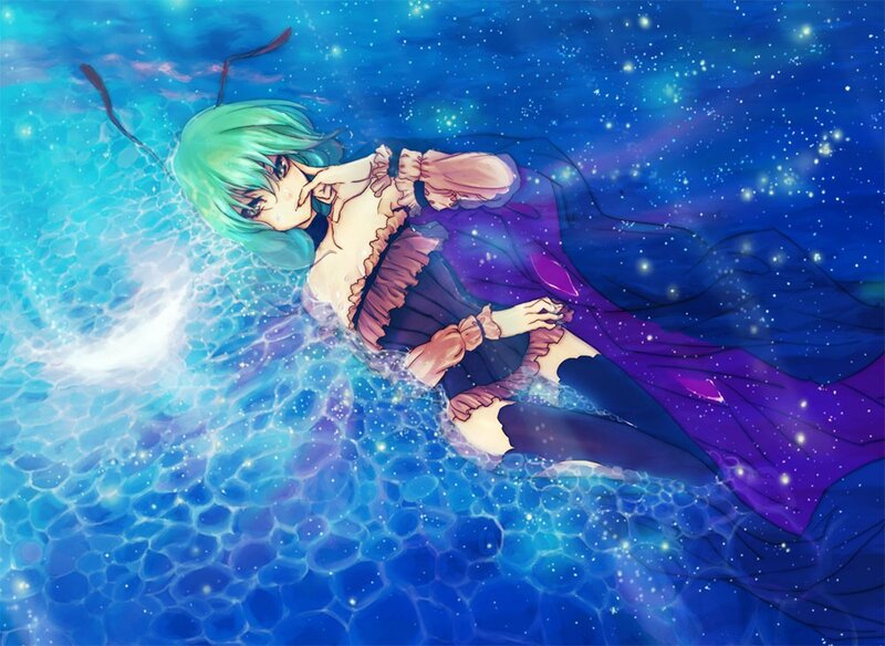 Anime girl in water