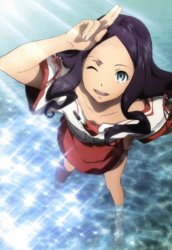 anime girl in water