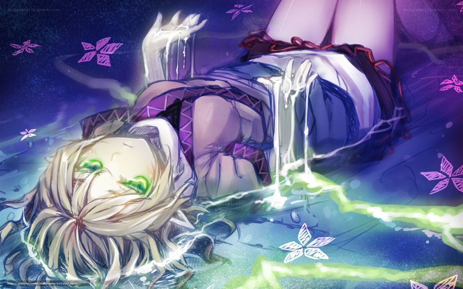 Anime girl in water