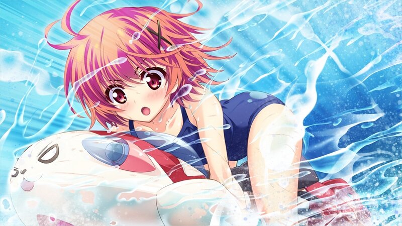 Anime Girl in Water — Blue, Active