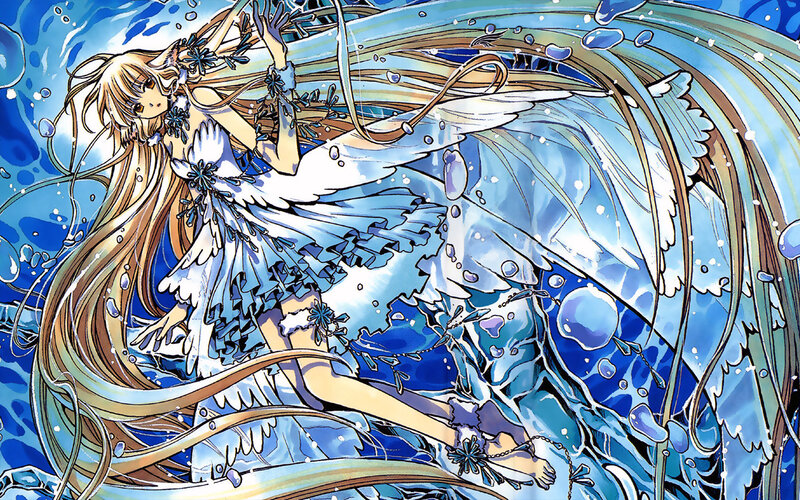 Anime Girl in Water — Blue, Dynamic