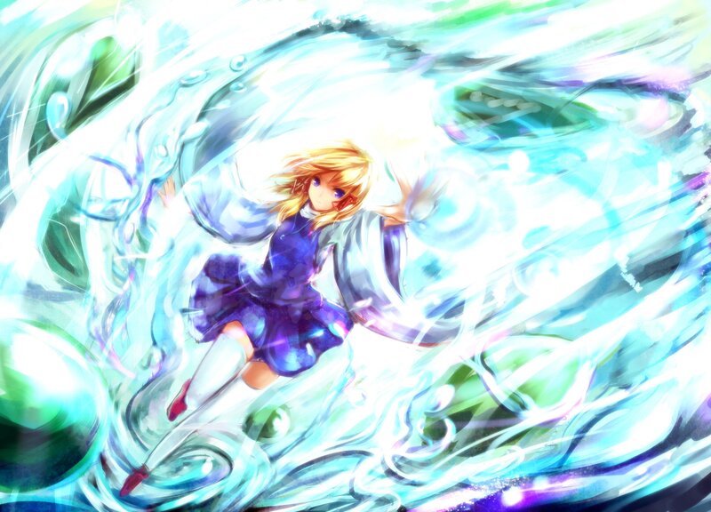 anime girl in water magic