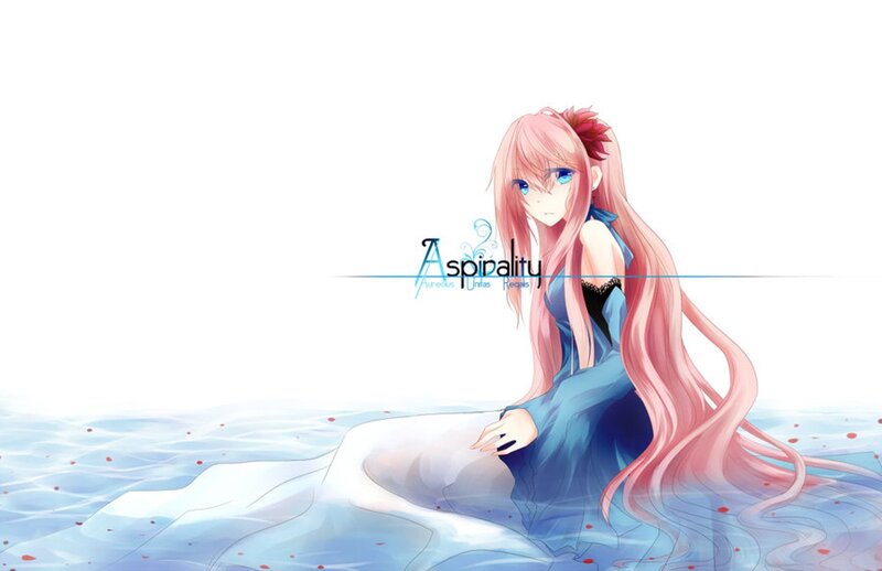 Anime Girl in Water — Pink