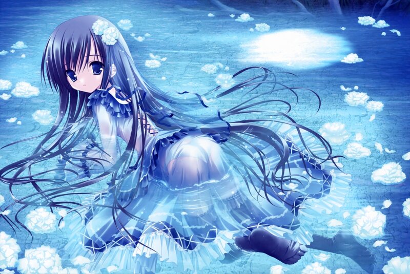 Anime Girl in Water — Serene