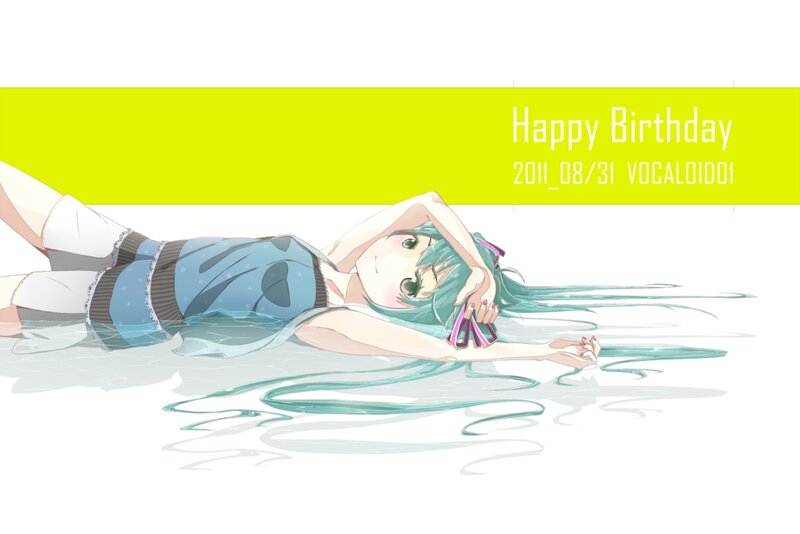 Anime Girl in Water — White, Calm