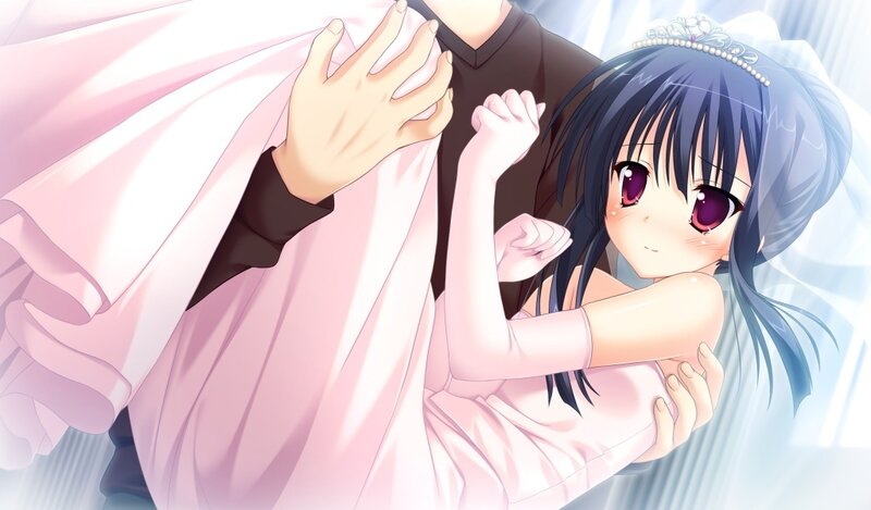Anime Girl in Wedding Dress — Pink, Romantic