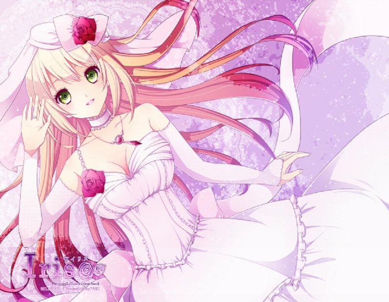 Anime Girl in Wedding Dress — Purple