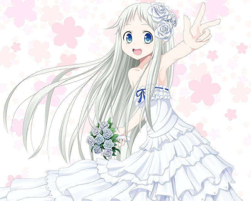 anime girl in wedding dress