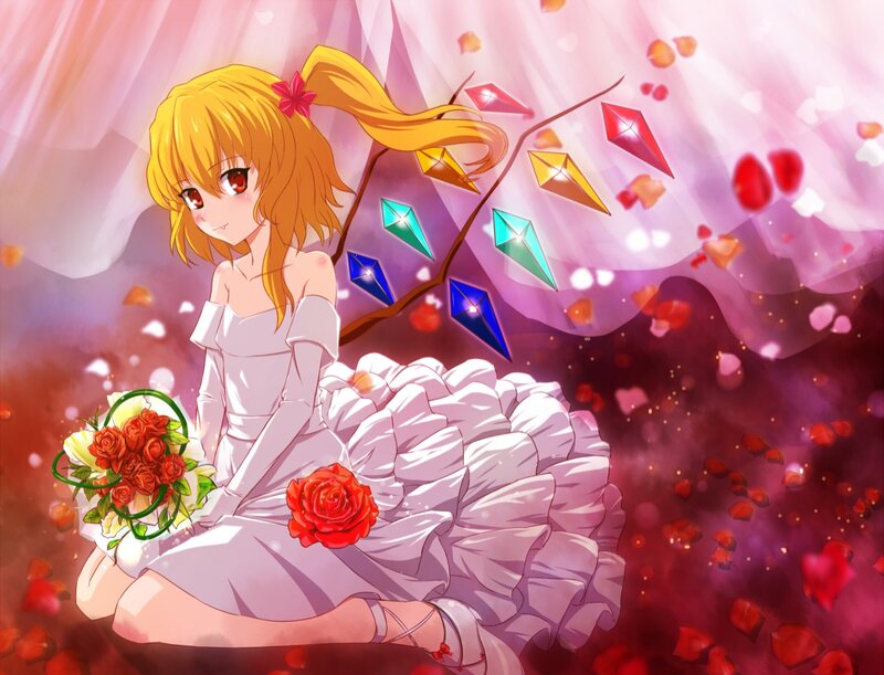 Anime Girl in Wedding Dress — White, Romantic