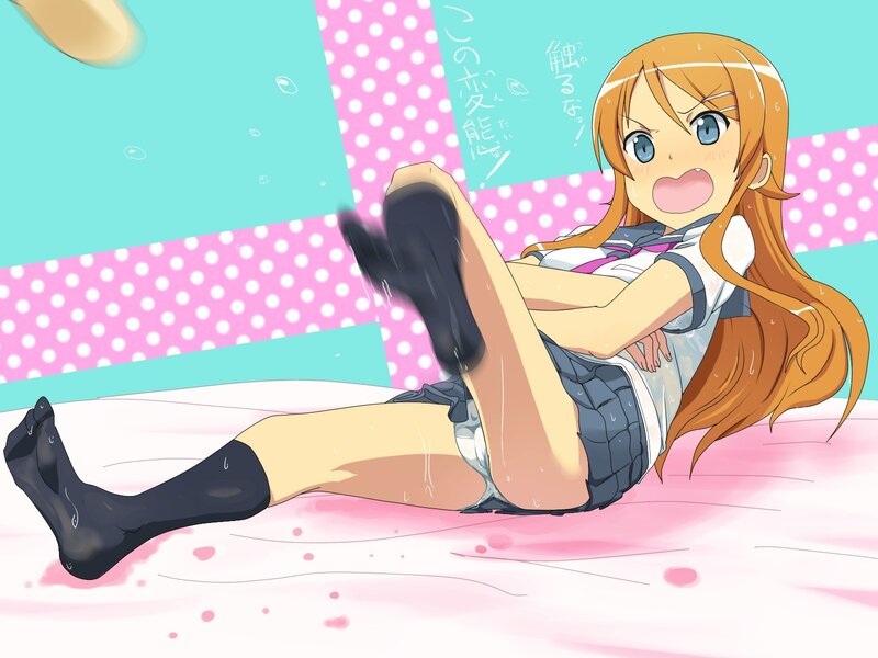 anime girl in wet clothes