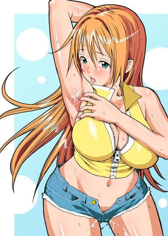 anime girl in wet clothes