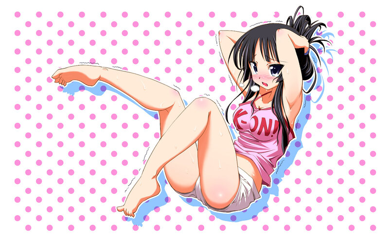 anime girl in wet clothes