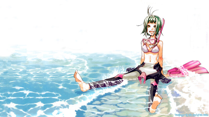 Anime Girl in Wetsuit — Blue