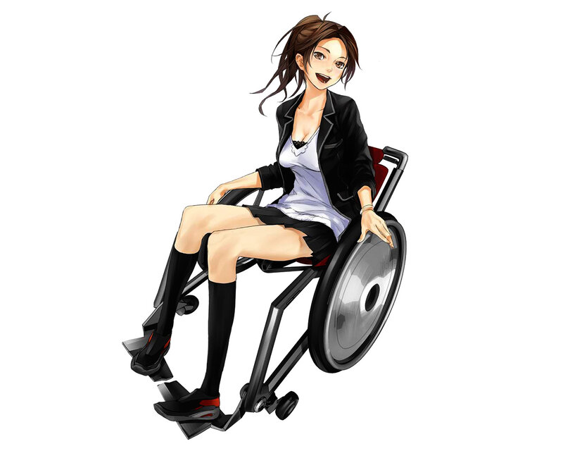 anime girl in wheelchair