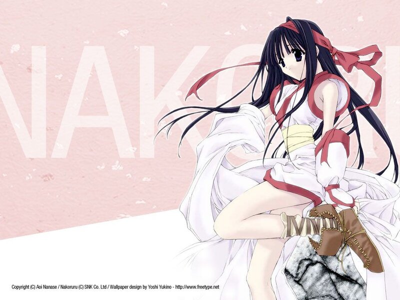 Anime girl in white and red