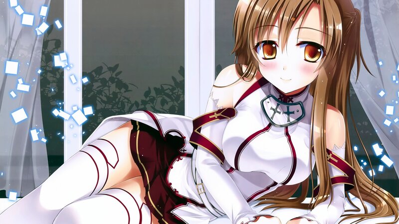 anime girl in white and red outfit