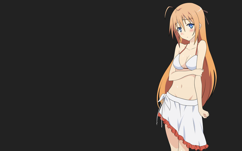 anime girl in white bikini