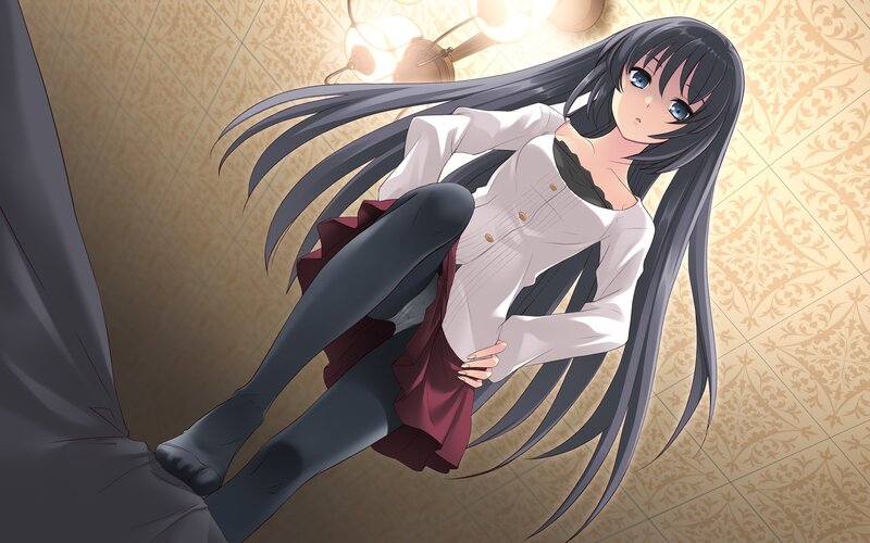 anime girl in white blouse