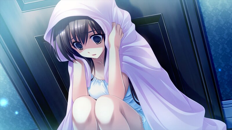 anime girl in white cloak