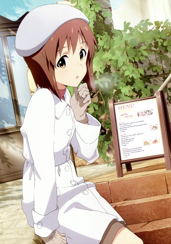 anime girl in white coat